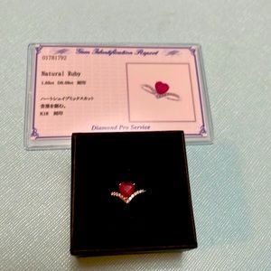 Ruby Ring with Diamond